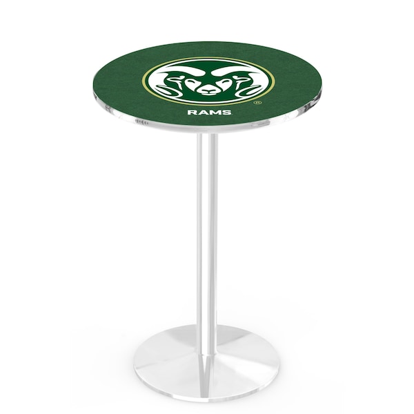 42" Chrome Colorado State Pub Table